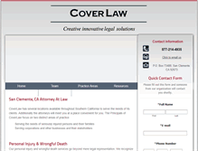 Tablet Screenshot of coverlaw.com